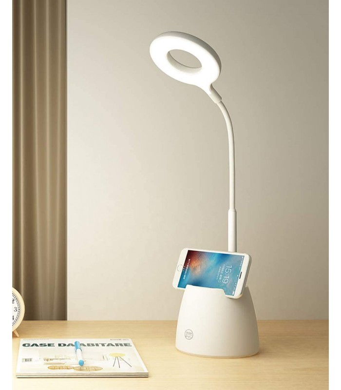 PowerDEL Lampe de bureau à DEL avec tête flexible