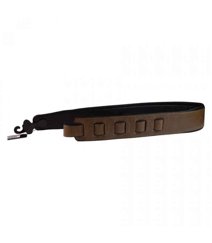 Profile Adjustable Leather Guitar Strap - Brown