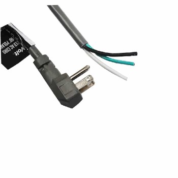 PureVolt Corde CA 90° NEMA 5-15P - 3 C/14 AWG - SJT - Gris - 2 M