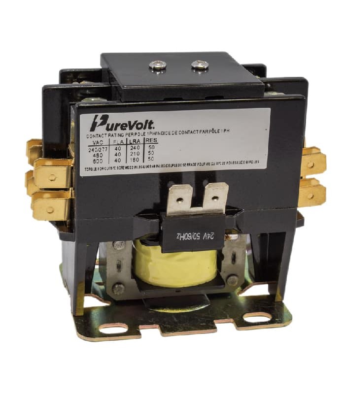 PureVolt Double Pole Contactor 40A 24V