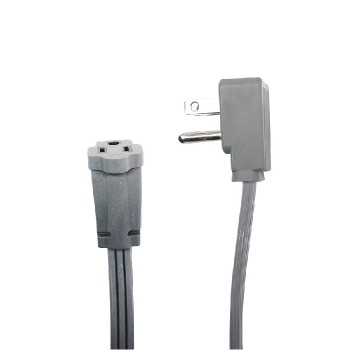 PureVolt Rallonge électrique à 1 prise pour climatiseur - Intérieur - 3c/14 AWG - 125 V - 15 A - Gris - 3.65 m