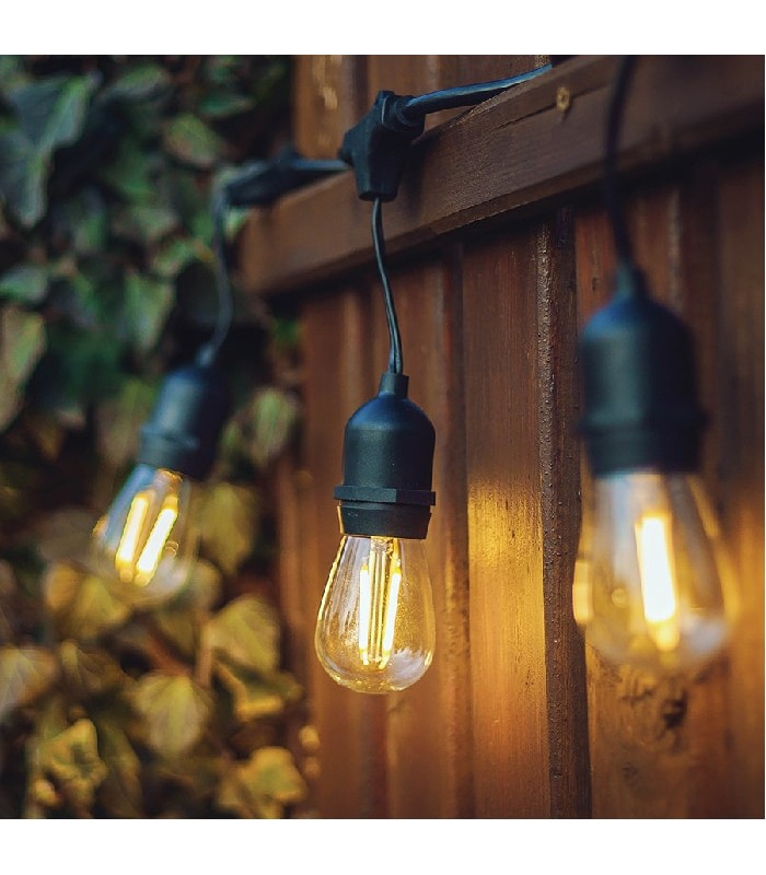 PureVolt Filament Style LED String Light - Indoor/Outdoor - 120 V - 8 Bulbs - 7.8 m