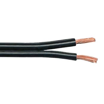 PureVolt Flat Stranded Electrical Wire - 2C/18 AWG - SPT-1 - FT2 - Black - 5 m