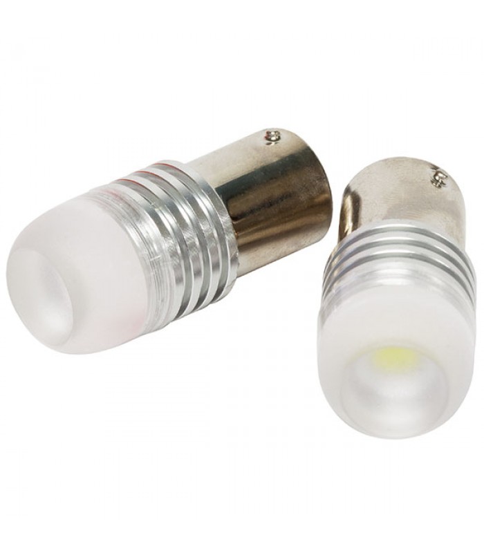 PureVolt Ampoule à 1 DEL haute intensité pour véhicule - 12 V - 1 W - 1156 - Blanc - Paquet de 2