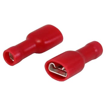 PureVolt Terminal à lame isolée femelle - .250 po - 22-16 AWG - Rouge - Paquet de 10