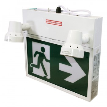 PureVolt Enseigne de sortie de secours au DEL - Avec unité d'éclairage d'urgence