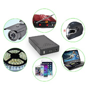 PureVolt Portable 12 V Lithium-Ion Rechargeable Battery - RCA to 2.1 mm Cable with Splitter Cable - USB/2.1 mm - 6000 mAh