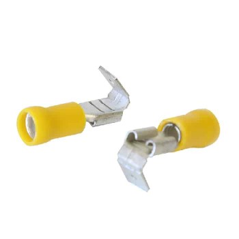 PureVolt Terminal à lame mâle/femelle - .250" - 12-10 AWG - Jaune - Paquet de 10