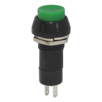 PureVolt Interrupteur à bouton poussoir momentané - S.P.S.T - N.O. - 125 V/250 V - 3 A/1 A - Vert