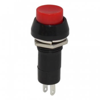 PureVolt Momentary Push Button Switch - S.P.S.T. - N.O. - 125 V/250 V - 3 A/1 A - Red