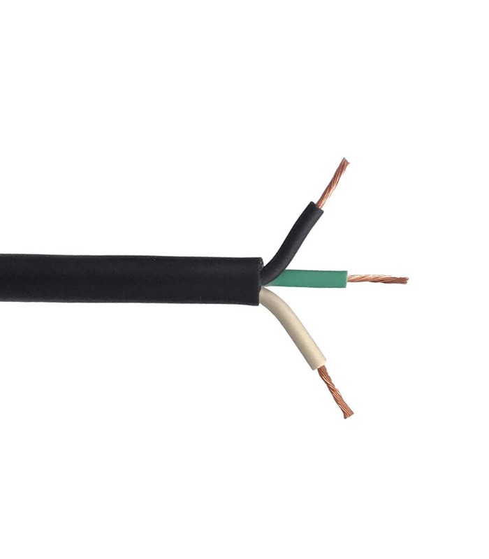 PureVolt Multi-Stranded Wire Cable - 3C/18 AWG - SJT - FT2 - Black - 75 m