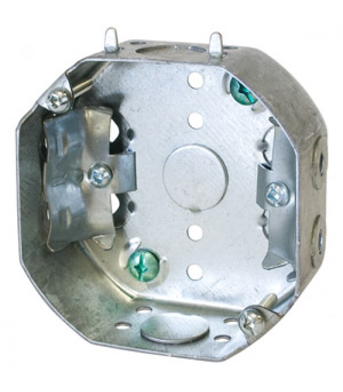 PureVolt Octagonal Electrical Box for BX Cable - 4 in X 4 in X 1-1/2 in