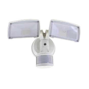 PureVolt Outdoor Motion Sensor LED Security Light - Double Head - 32 W - 6000 K - White