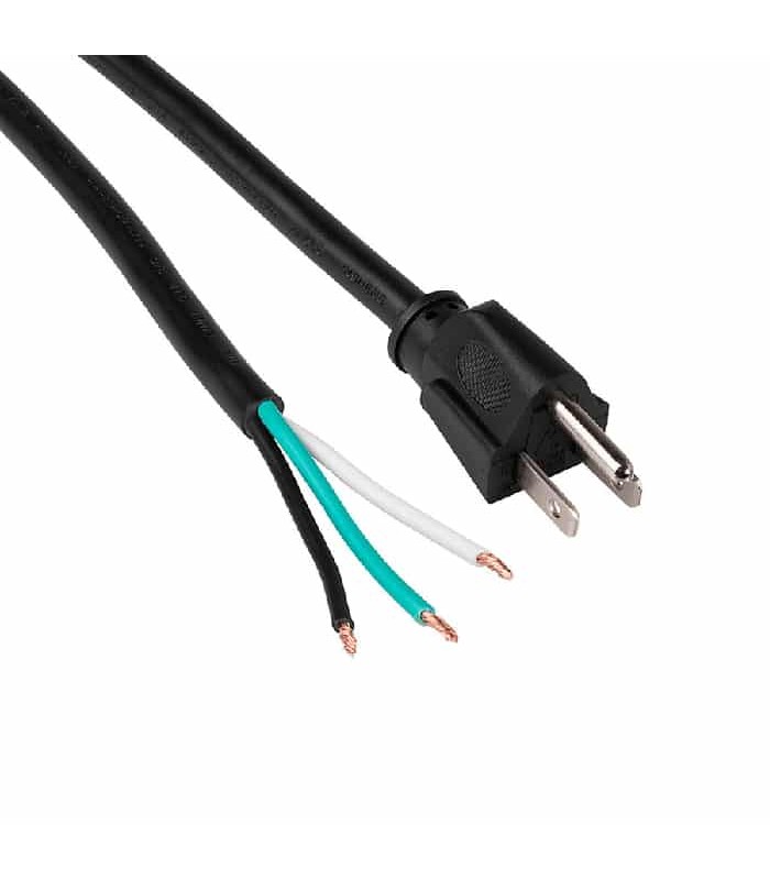 PureVolt Polarized AC Cord 5-15P Unterminated - 3C/16 AWG - FT2 - Black - 2 m