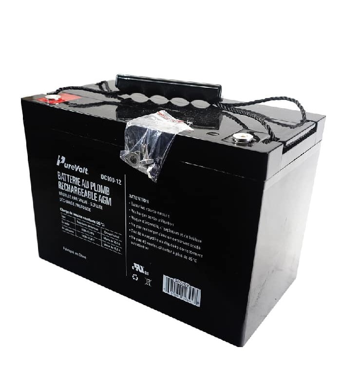 PureVolt Rechargeable Sealed Lead-Acid Battery - 12 V - 100 Ah