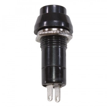 PureVolt Round Push Button switch ON/OFF - SPST - 2 pins - 125VAC - 3A - Black