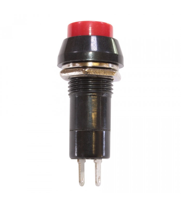 PureVolt Round Push Button switch ON/OFF - SPST - 2 pins - 125VAC - 3A - Red
