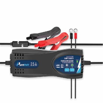 PureVolt Sealed Lead-Acid Smart Battery Charger - 2.5A - 6V/12V