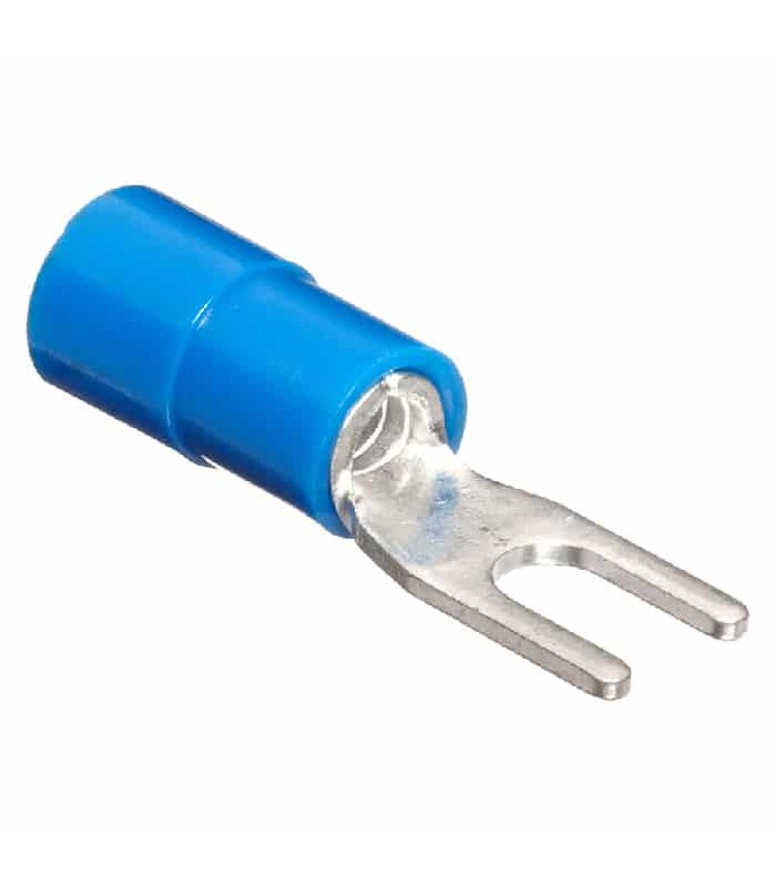 PureVolt Spade Terminal - Screw #4 - 16-14 AWG - Blue - Pack of 10