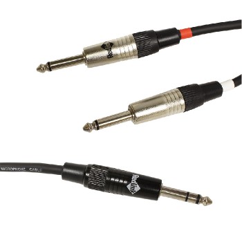 RedLink 1/4 in Stereo male to 2 x 1/4 in male mono cable - 1.8 M