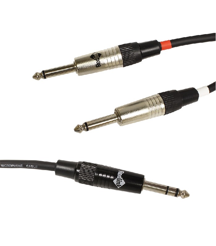 RedLink 1/4 in Stereo male to 2 x 1/4 in male mono cable - 1.8 M