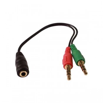RedLink Adaptateur de câble stéréo 3.5 mm femelle à 2 x 3.5 mm mâle - 16 cm
