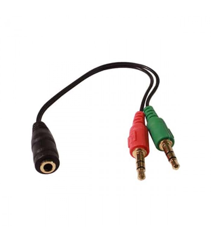 RedLink Adaptateur de câble stéréo 3.5 mm femelle à 2 x 3.5 mm mâle - 16 cm