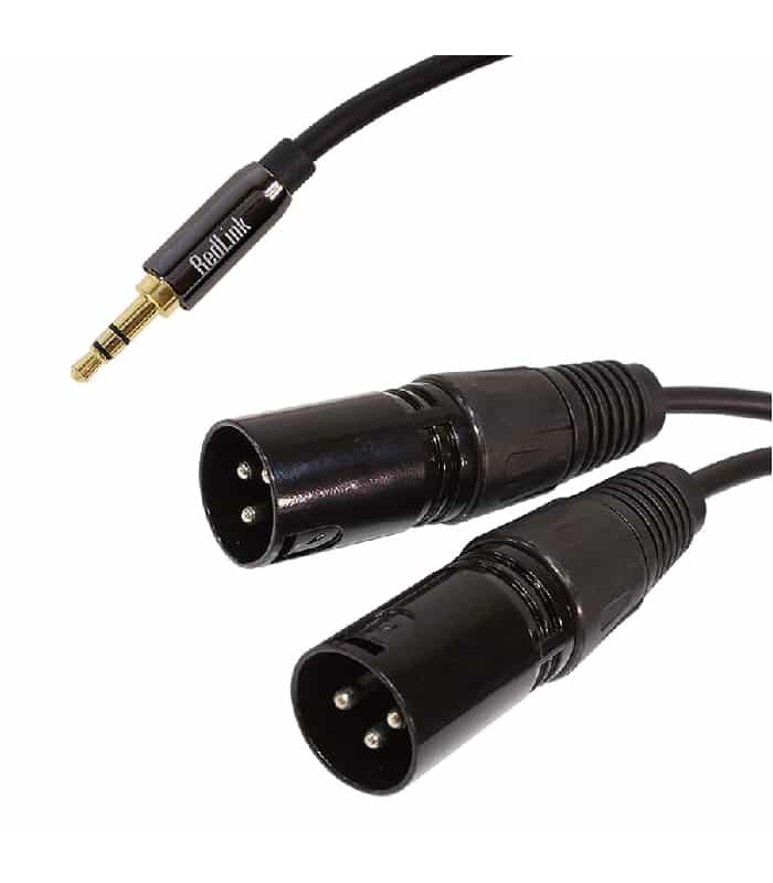 RedLink 3.5mm Male to 2x XLR Male Cable - 2M