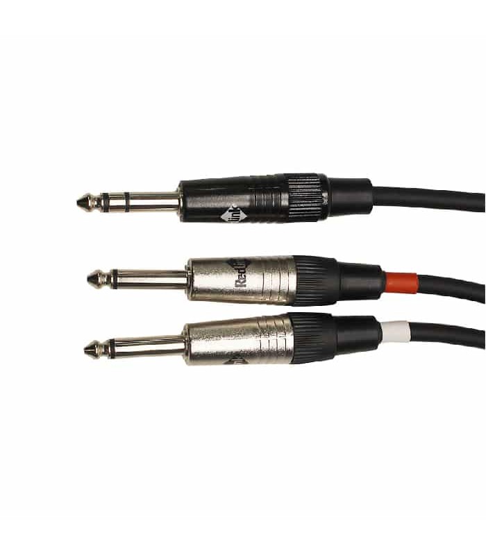 RedLink 6.3mm Male to 2 x 6.3mm Mono Male Stereo Cable - 1m