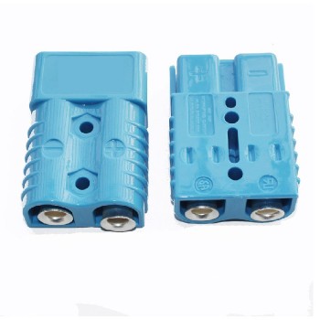 RedLink Anderson 2 Pole Connector with SGD5900 Terminals - 600 V - 50 A - 6 AWG - Blue - Pack of 2