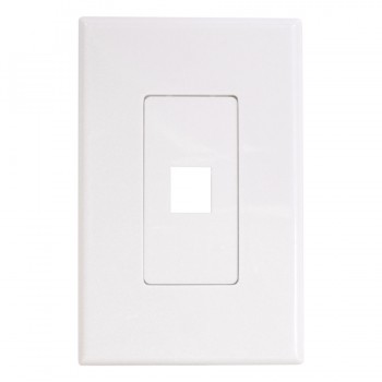 RedLink Plaque murale décora modulaire sans vis - 1 port - Blanc