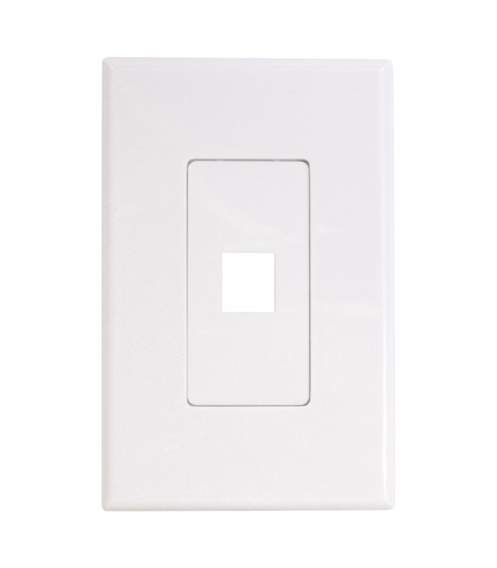 RedLink Plaque murale décora modulaire sans vis - 1 port - Blanc