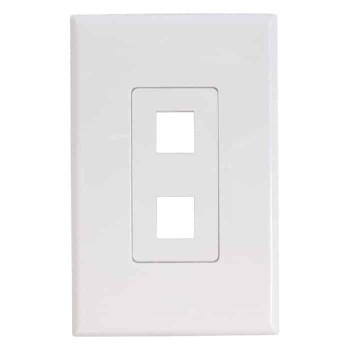RedLink Decora Screwless Modular Wall Plate - 2 Ports - White