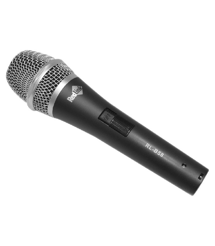 RedLink Microphone dynamique cardioïde avec câble de 5 m - Argent