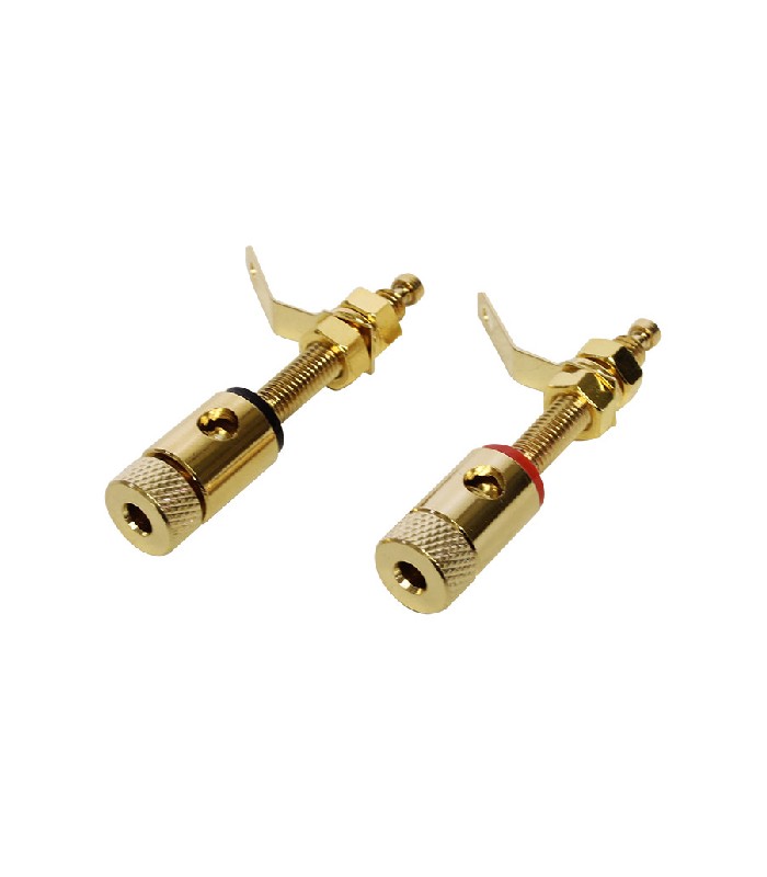 RedLink Female Banana Binding Post - Gold Plated - Pair