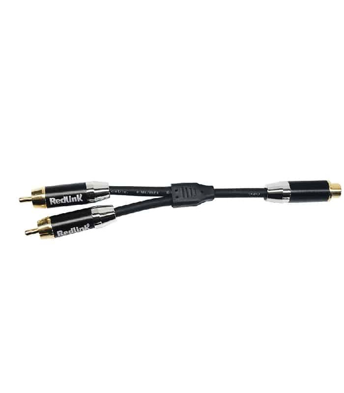 RedLink Female to 2 x Male Y Cable Adapter for Subwoofer - 15 cm