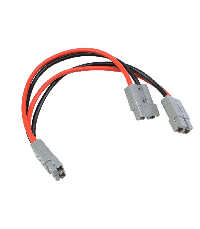 RedLink High-Current Piggyback Load 1 to 2 Connectors Adapter - 50A - 8AWG - 30 cm