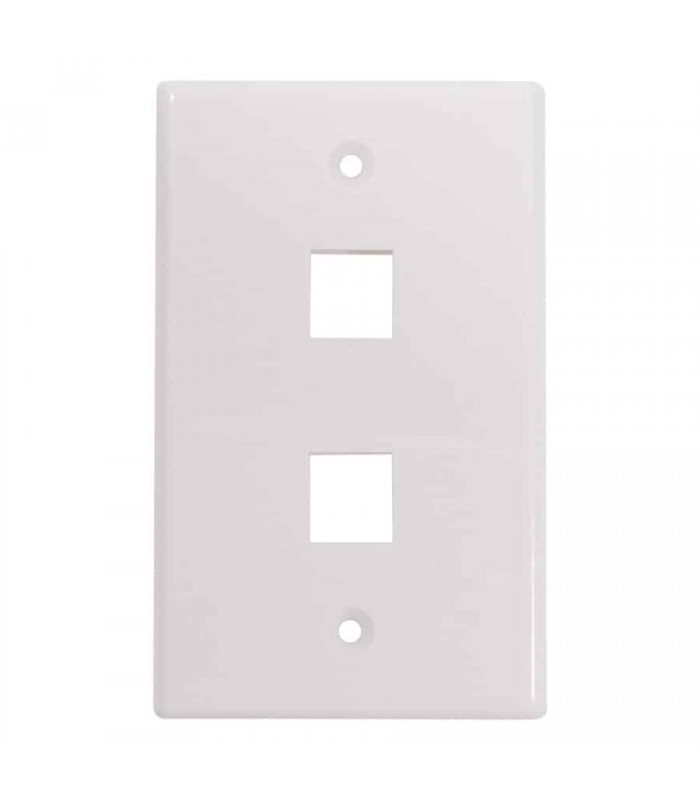 RedLink Plaque murale modulaire - 2 ports - Blanc