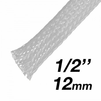 RedLink PET Expandable Braided Sleeving - 12mm (1/2") Diameter - 10m - Grey