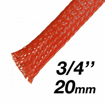 RedLink PET Expandable Braided Sleeving - 20mm (3/4") Diameter - 10m -Orange