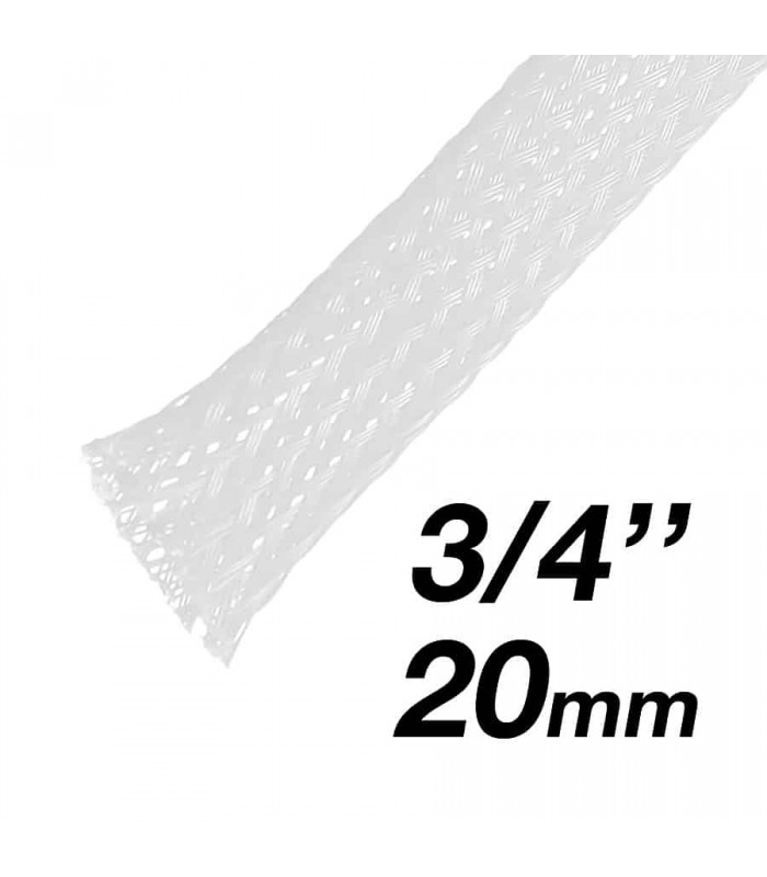 RedLink Gaine extensible tressée - Diamètre de 20mm (3/4'') - 10m - Blanc