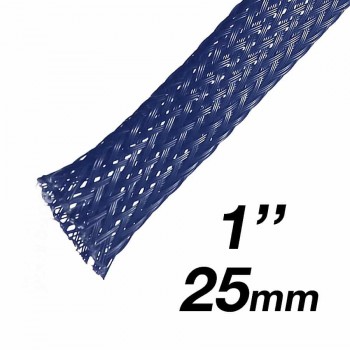 RedLink PET Expandable Braided Sleeving - 25 mm (1") Diameter - 10m - Blue