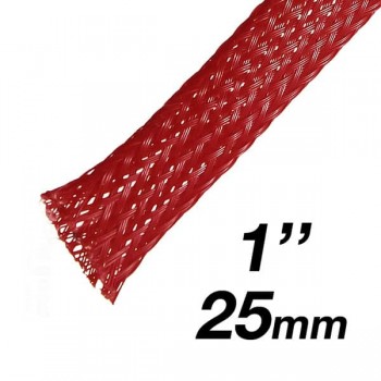 RedLink Gaine extensible tressée - Diamètre de 25mm (1") - 10m - Rouge
