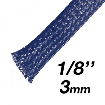 RedLink Gaine extensible tresseé - Diamètre de 3mm (1/8") - 10m - Bleu