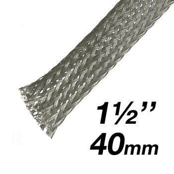 RedLink Gaine extensible tressée - Diamètre de 40 mm (1- 1/2 po) - 10 m - Gris