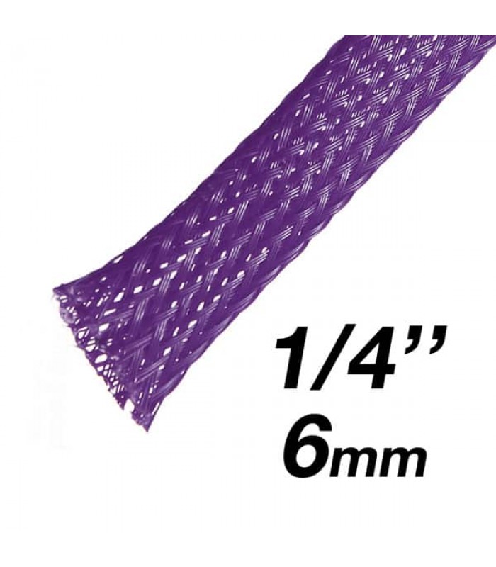 RedLink Gaine extensible tressée - Diamètre de 6mm ( 1/4'' ) - 10m - Mauve