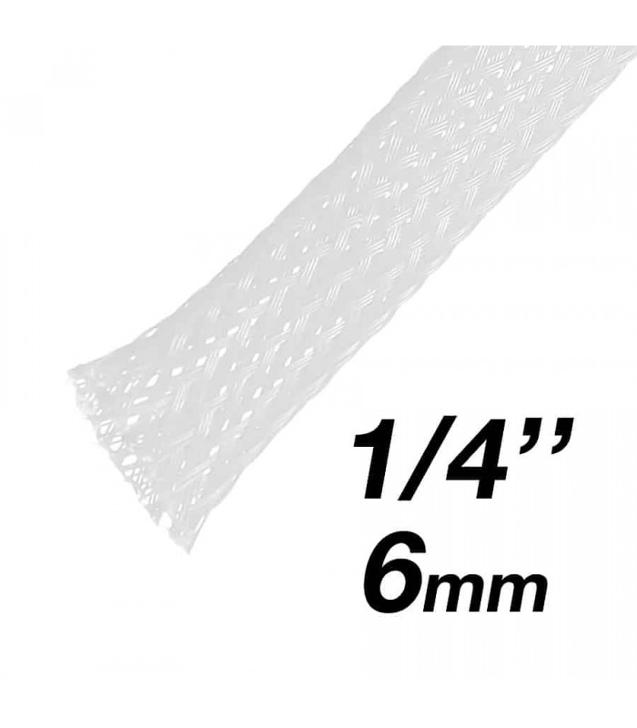 RedLink Gaine extensible tressée - Diamètre de 6mm (1/4'' ) - 10m - Blanc