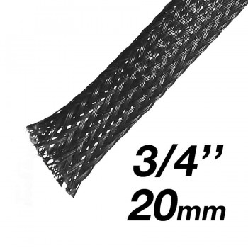 RedLink Gaine extensible tressée - Diamètre de 20mm (3/4'') - 10m - Noir