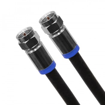 RedLink RG6 Coaxial Cable with F-Type Connectors - 77% Shielded - FT4 - Black - 30m