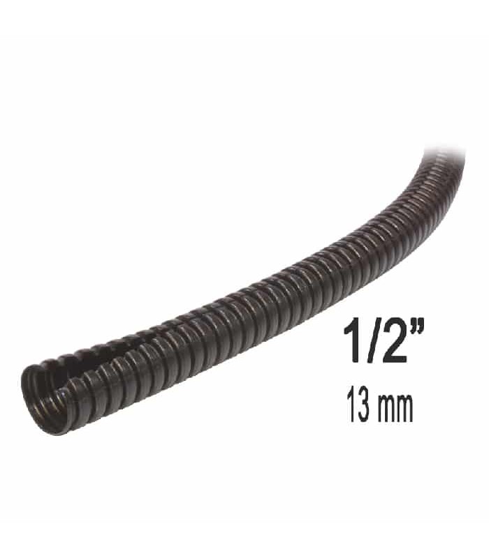 RedLink Gaine annelée fendue - 13 mm (1/2 po) - 5m - Noir